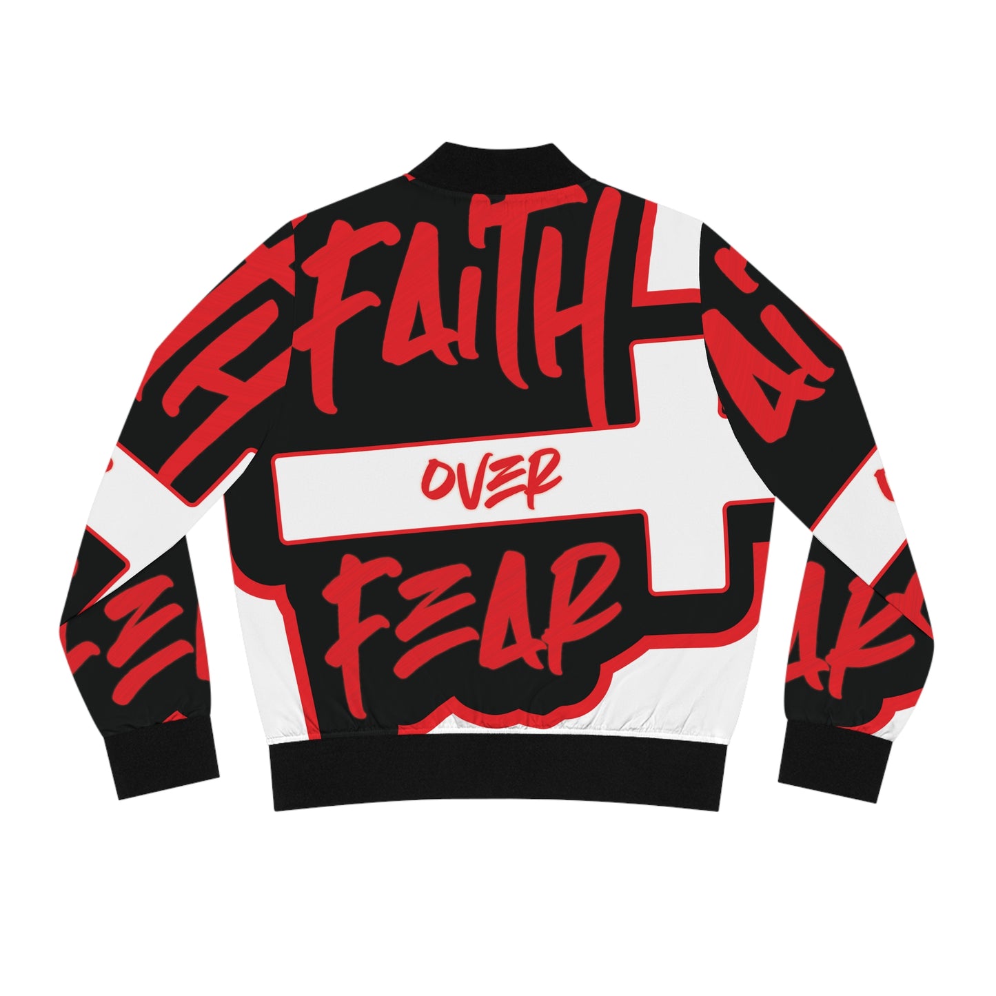 Womens Faith over Fear Bomber Jacket