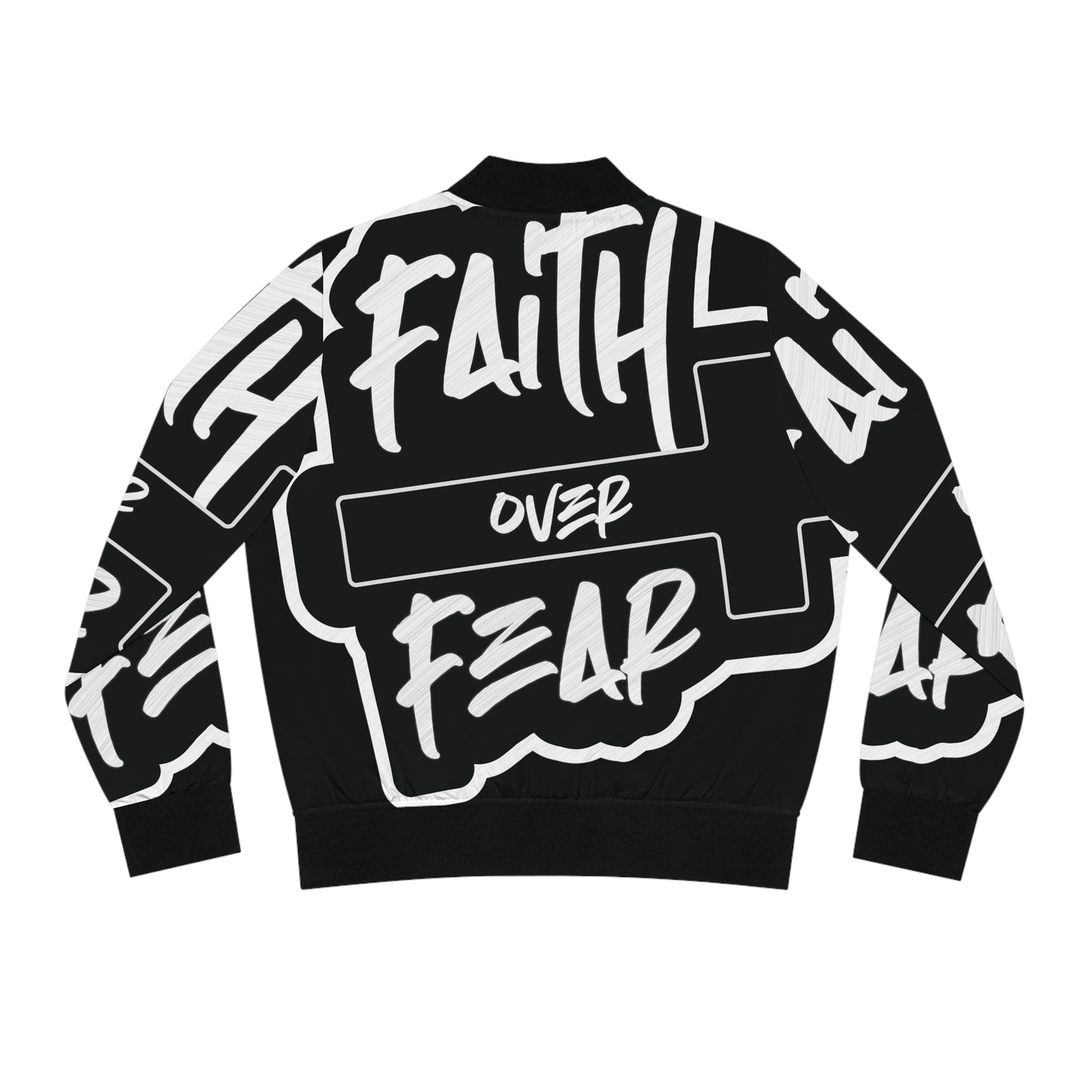 Womens Faith over Fear Bomber Jacket