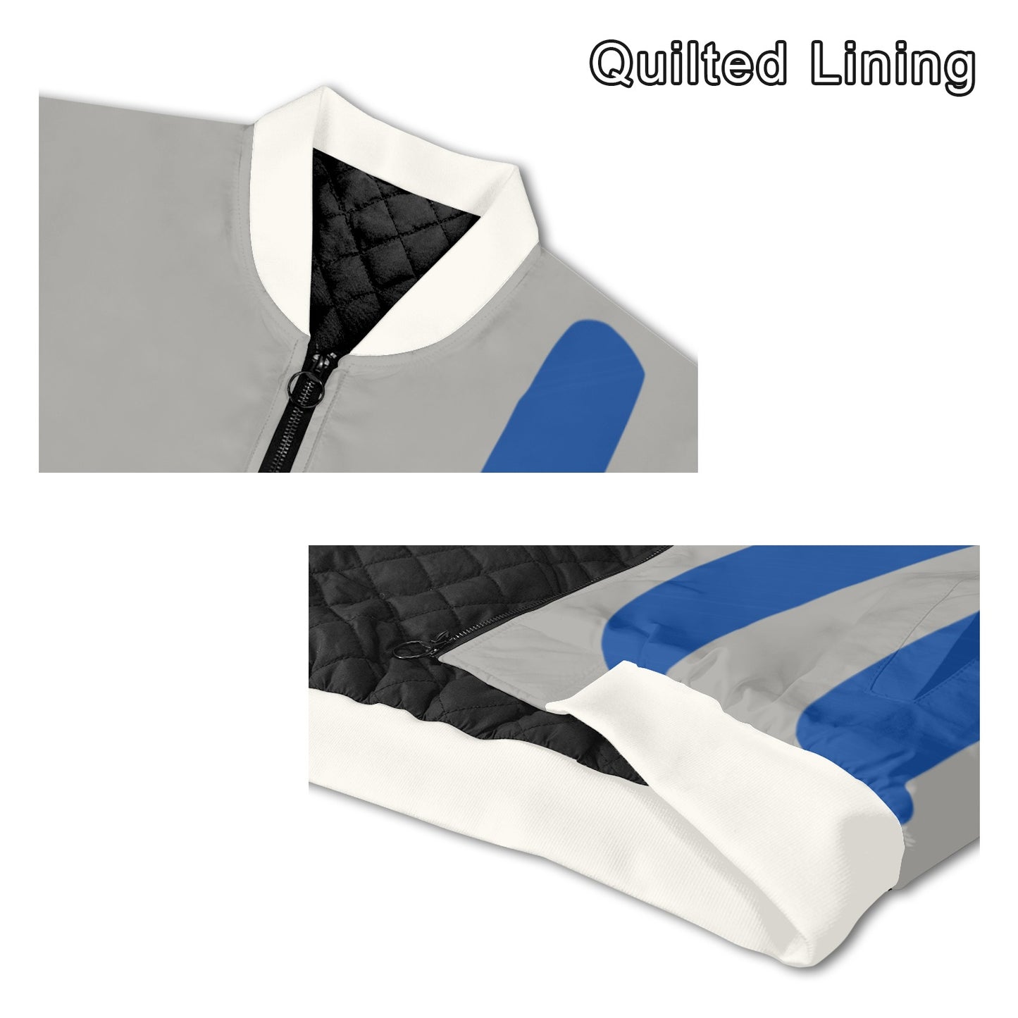 faith All Over Print Quilted Bomber Jacket for Men (Model H33)