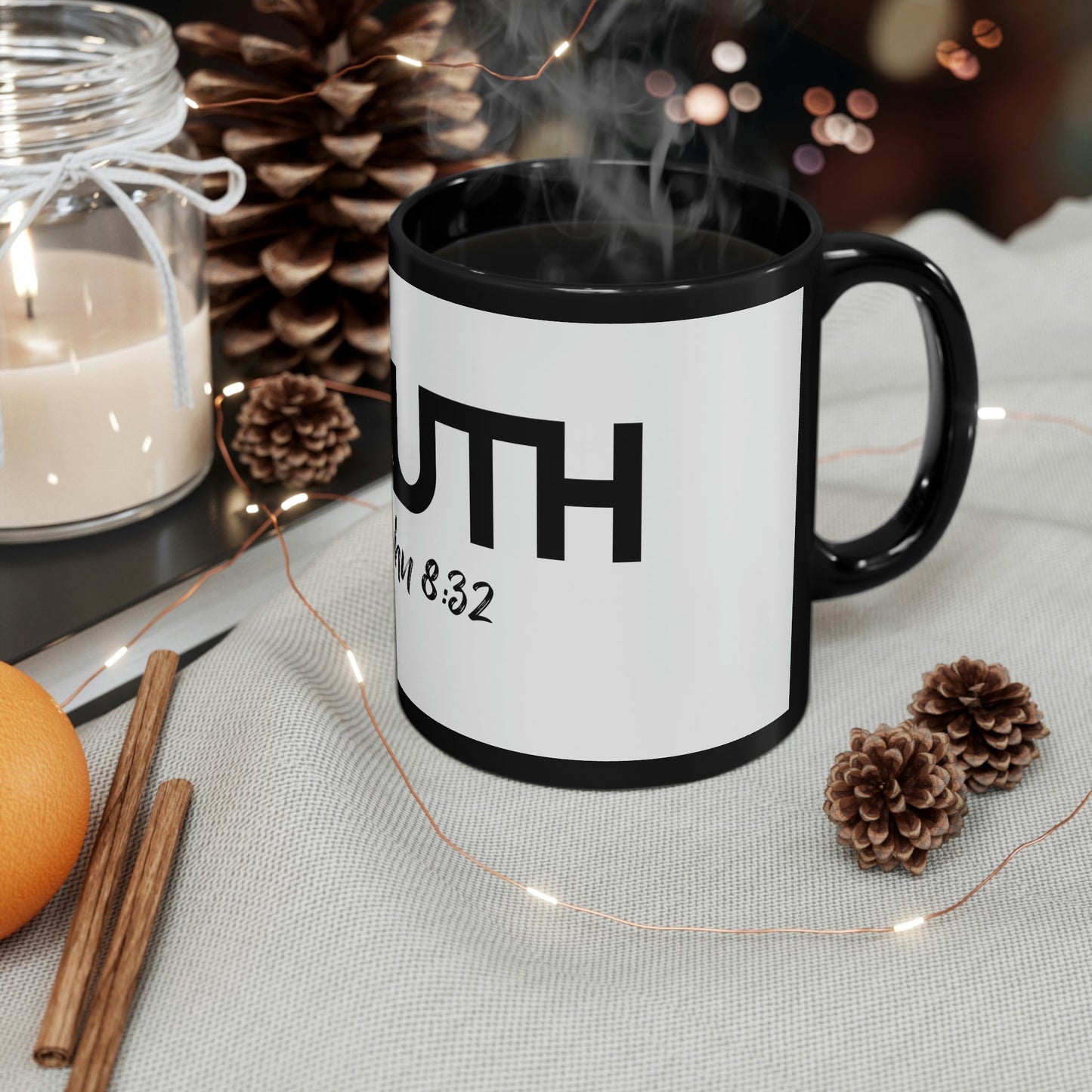 Truth John 8:32 11Oz Black Mug