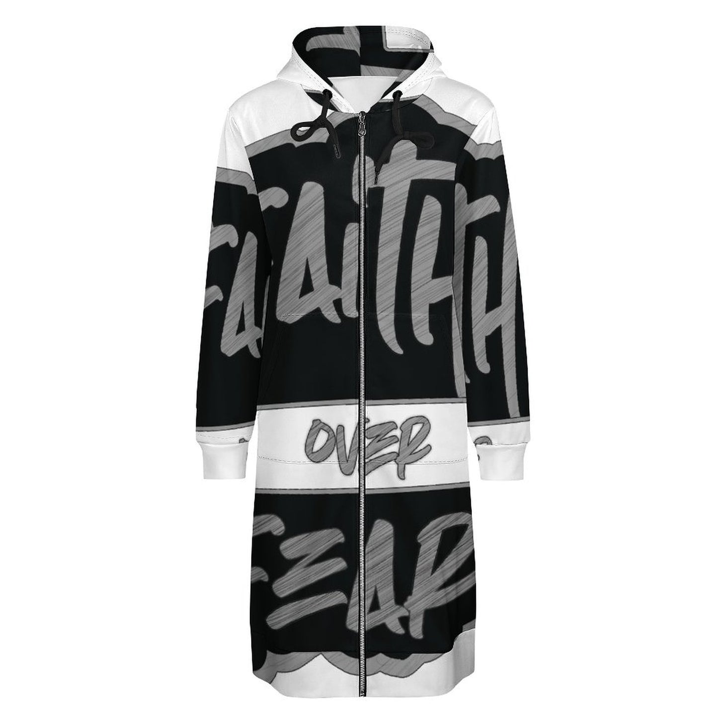 Faith Over Fear Hooded Sweatshirt Dress Hoodie /