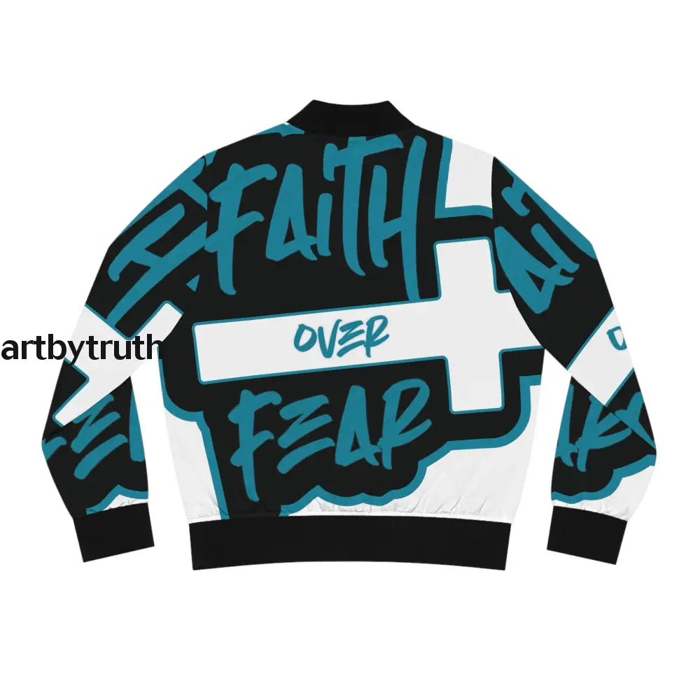 Faith Over Fear Bomber Jacket All Over Prints