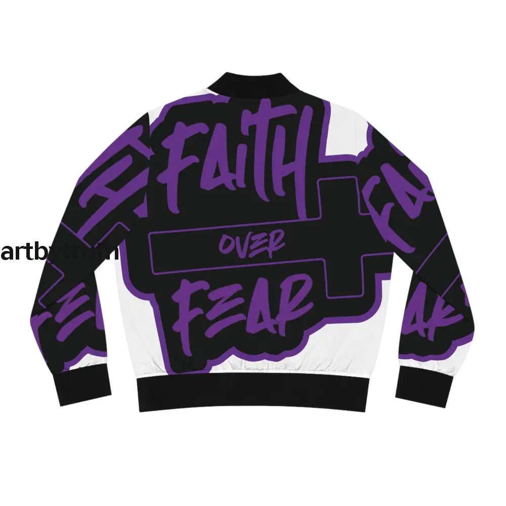 Faith Over Fear Bomber Jacket All Over Prints
