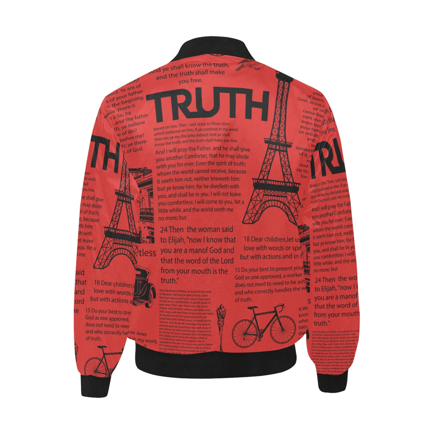 Scripture Quilted Puff Bomber