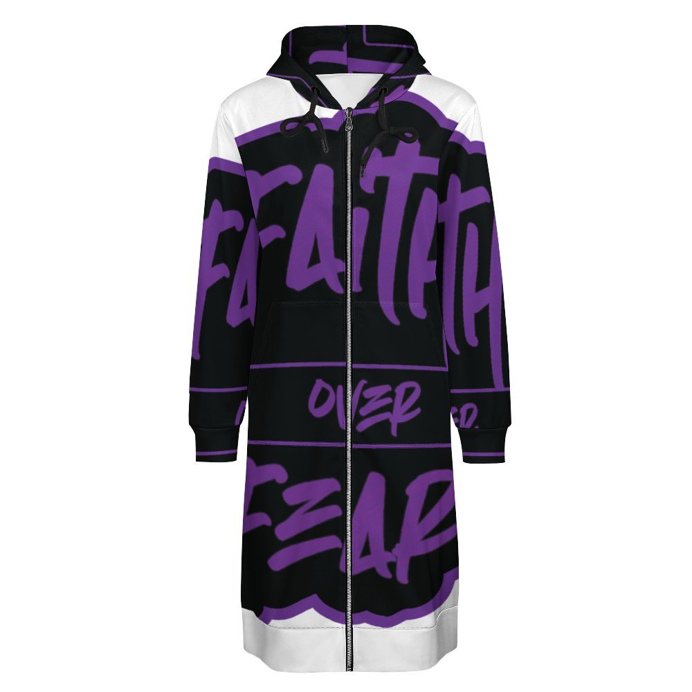 Faith Over Fear  Hooded Sweatshirt Dress Hoodie/ Jacket