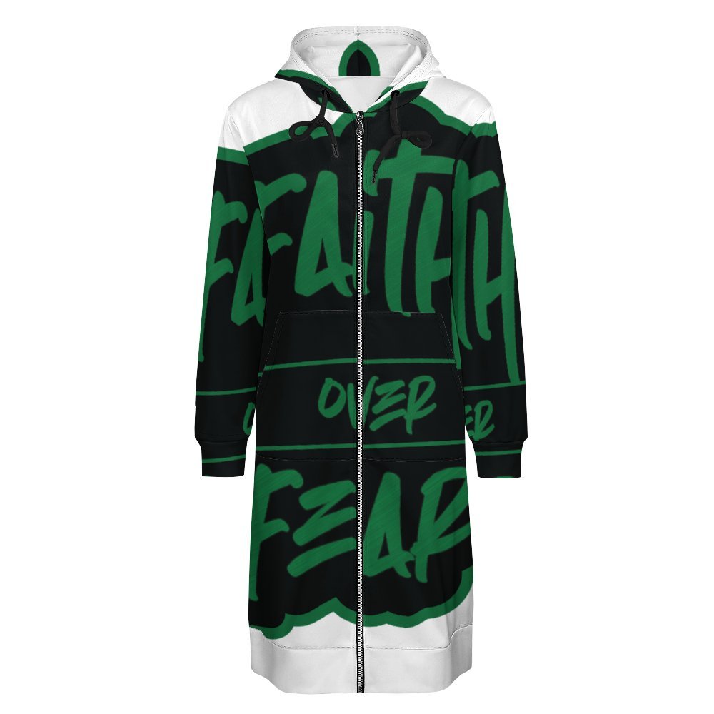 Faith Over Fear Hooded Sweatshirt Dress Hoodie/ Jacket