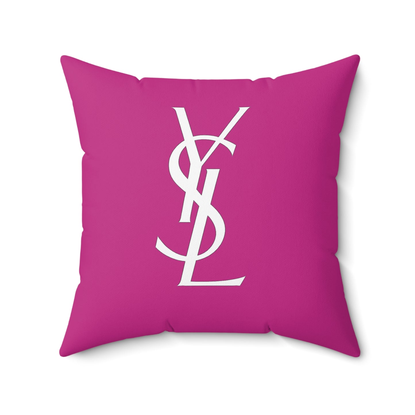 YSL designer Chic Monogrammed Pillow, Decorative Cushion, Stylish Home Decor, Gift for Her, Fashionista Accent Pillow, YSL Inspired Pillow