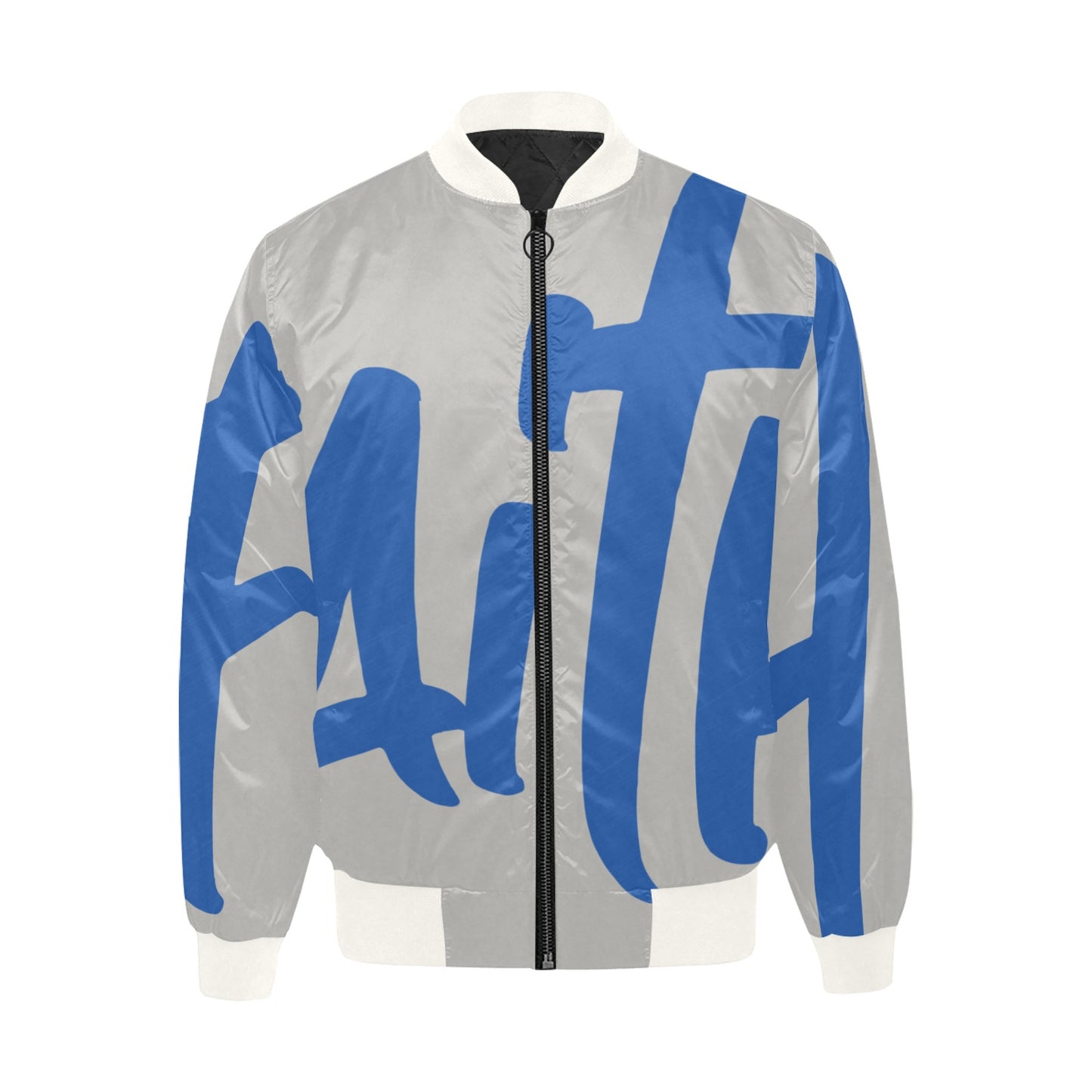 faith All Over Print Quilted Bomber Jacket for Men (Model H33)