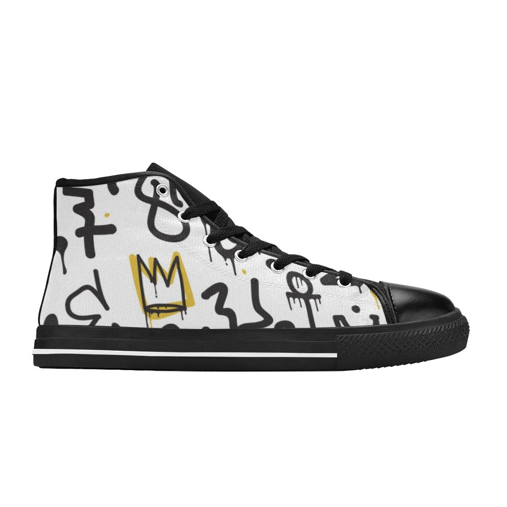 Abstract Men's High Top Canvas