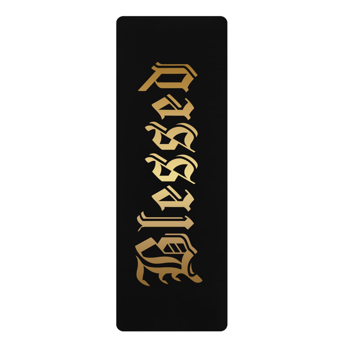 Blessed Rubber Yoga Mat, Non-Slip Exercise Mat, Meditation Mat, Gift for Yogis, Inspirational Yoga Gear