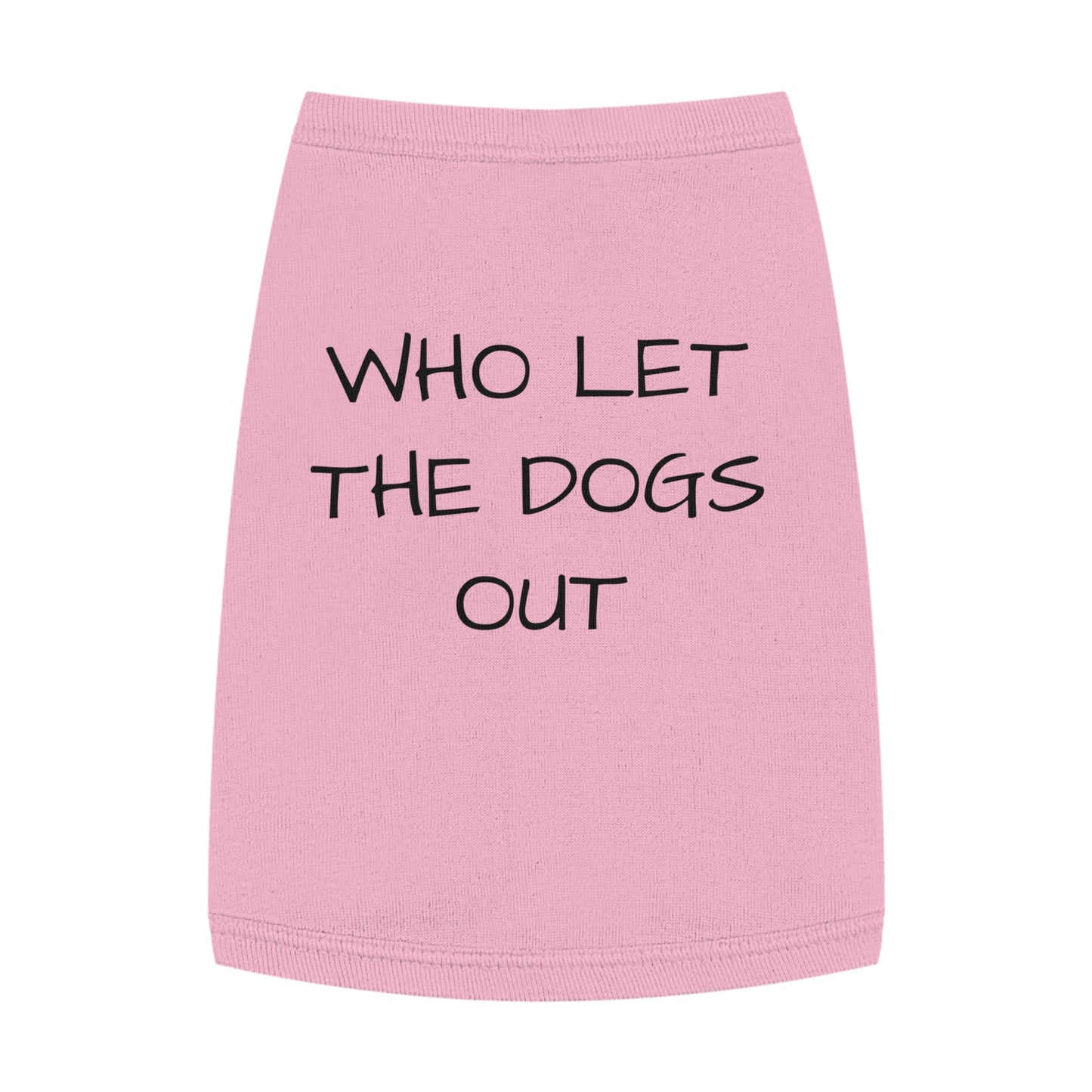Playful Pet Tank Top - 'Who Let the Dogs Out?', Dog Apparel, Pet Costume, Summer Wear, Dog Lovers Gift, Cute Canine Fashion