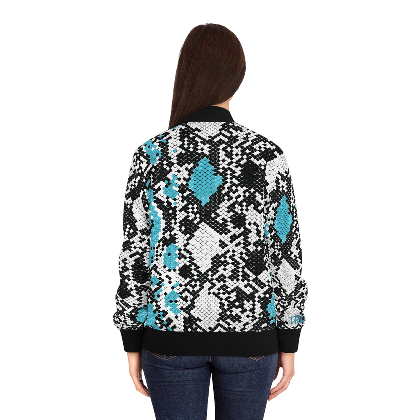 Python Snake Skin Women's Bomber Jacket