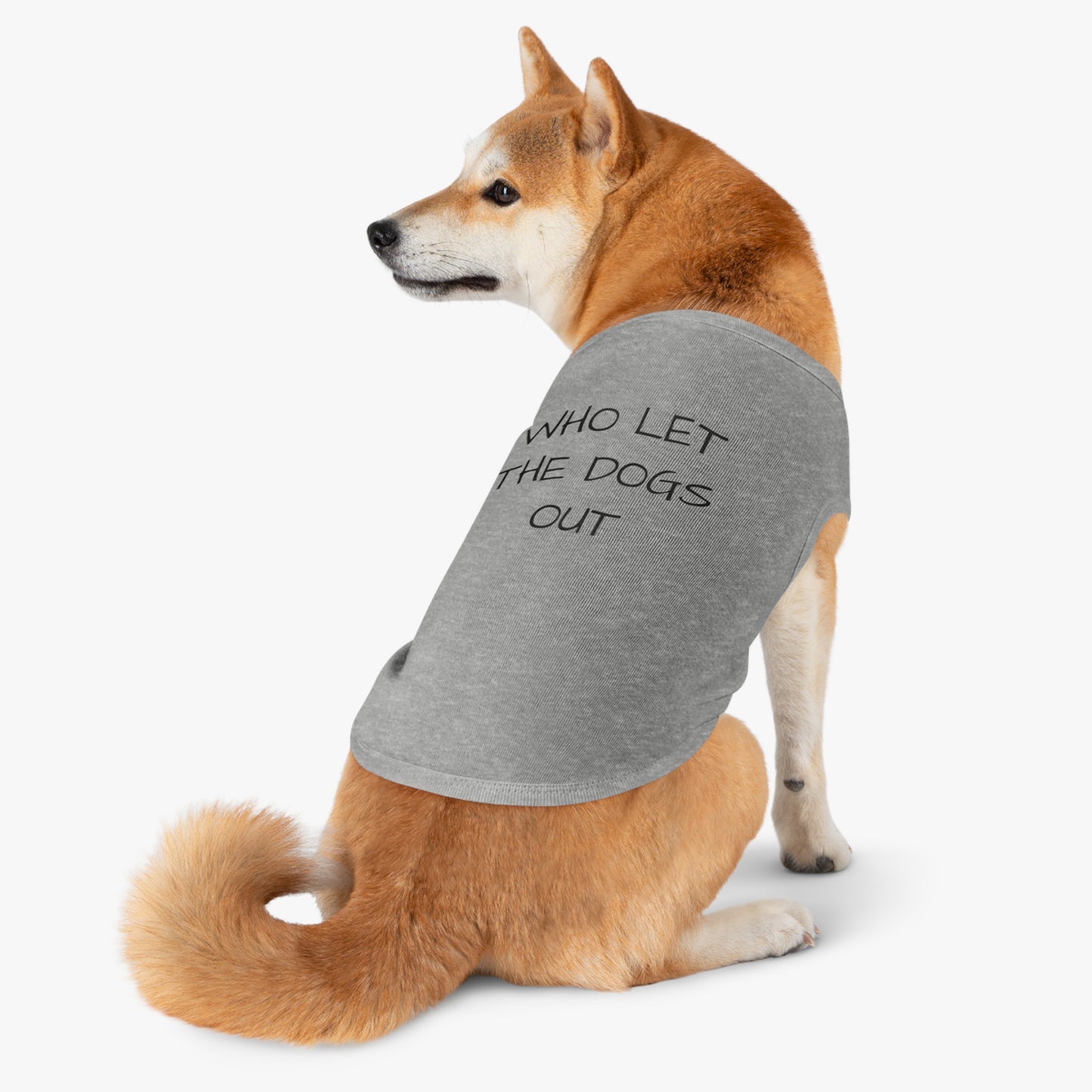Playful Pet Tank Top - 'Who Let the Dogs Out?', Dog Apparel, Pet Costume, Summer Wear, Dog Lovers Gift, Cute Canine Fashion