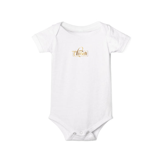 Chosen Infant Jersey One Piece – Adorable Baby Bodysuit, Cute Gift for Newborns, Baby Shower Present, Christening Outfit, Unisex Baby Wear