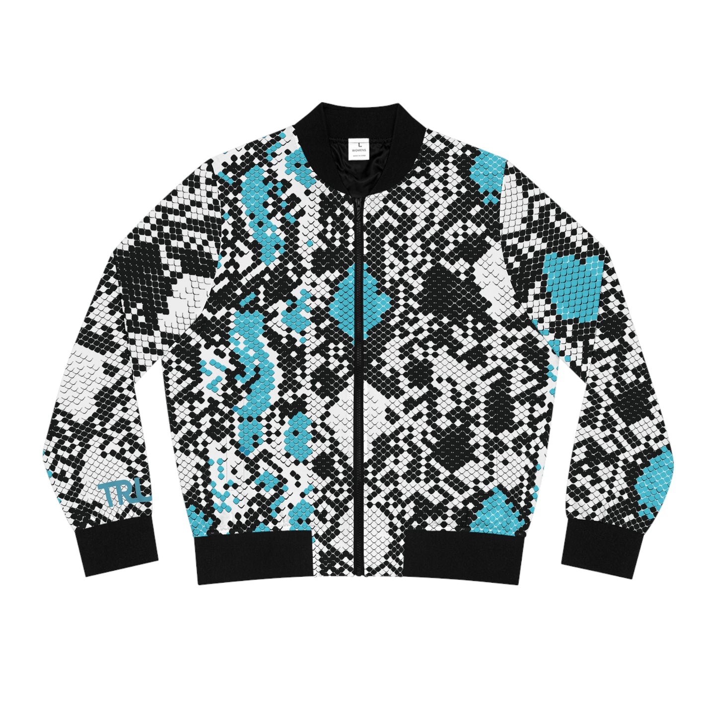 Python Snake Skin Women's Bomber Jacket