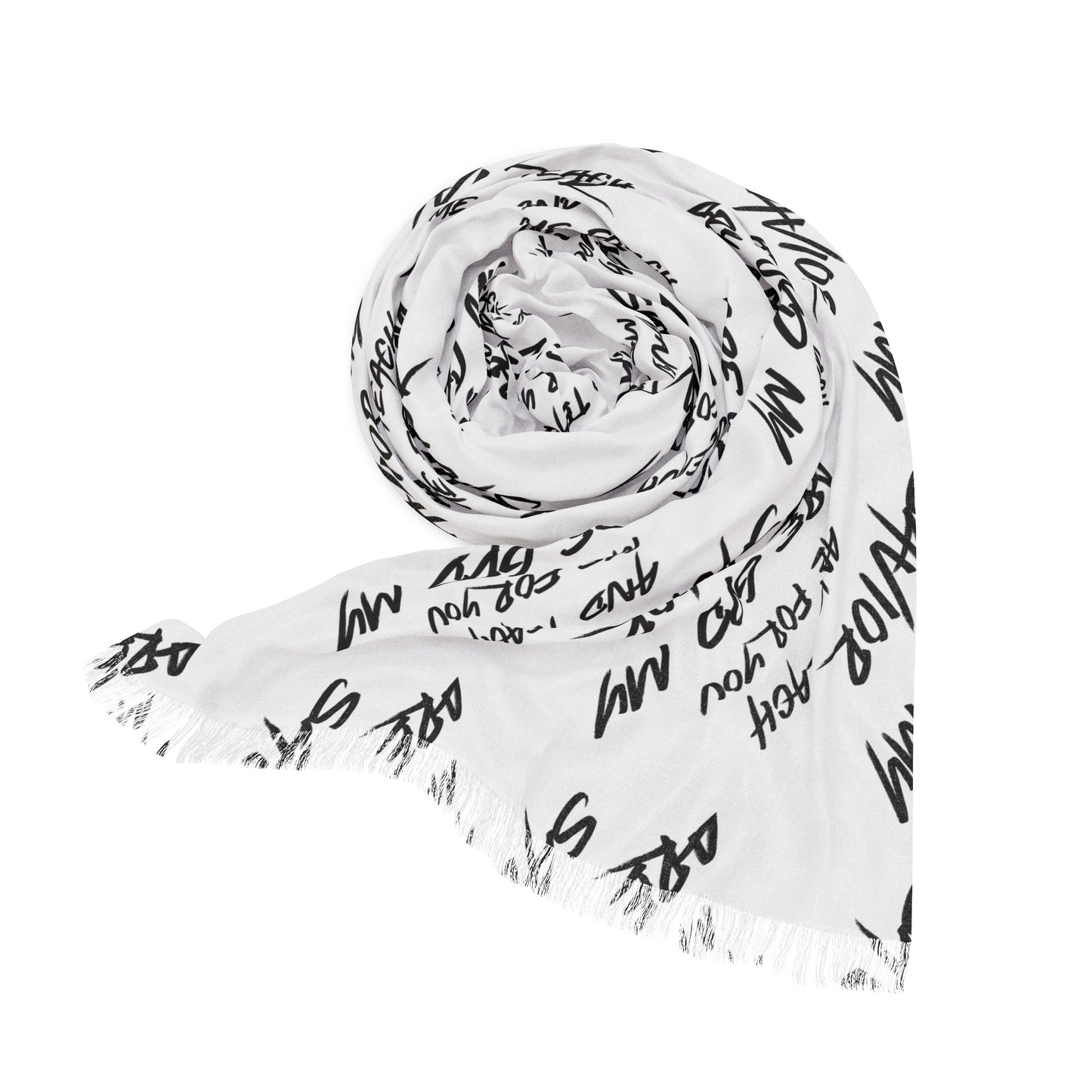 Inspirational Light Scarf with Psalms Quotes | Faith Accessory, Lightweight Wrap for Spring, Motivational Gift, Daily Affirmation