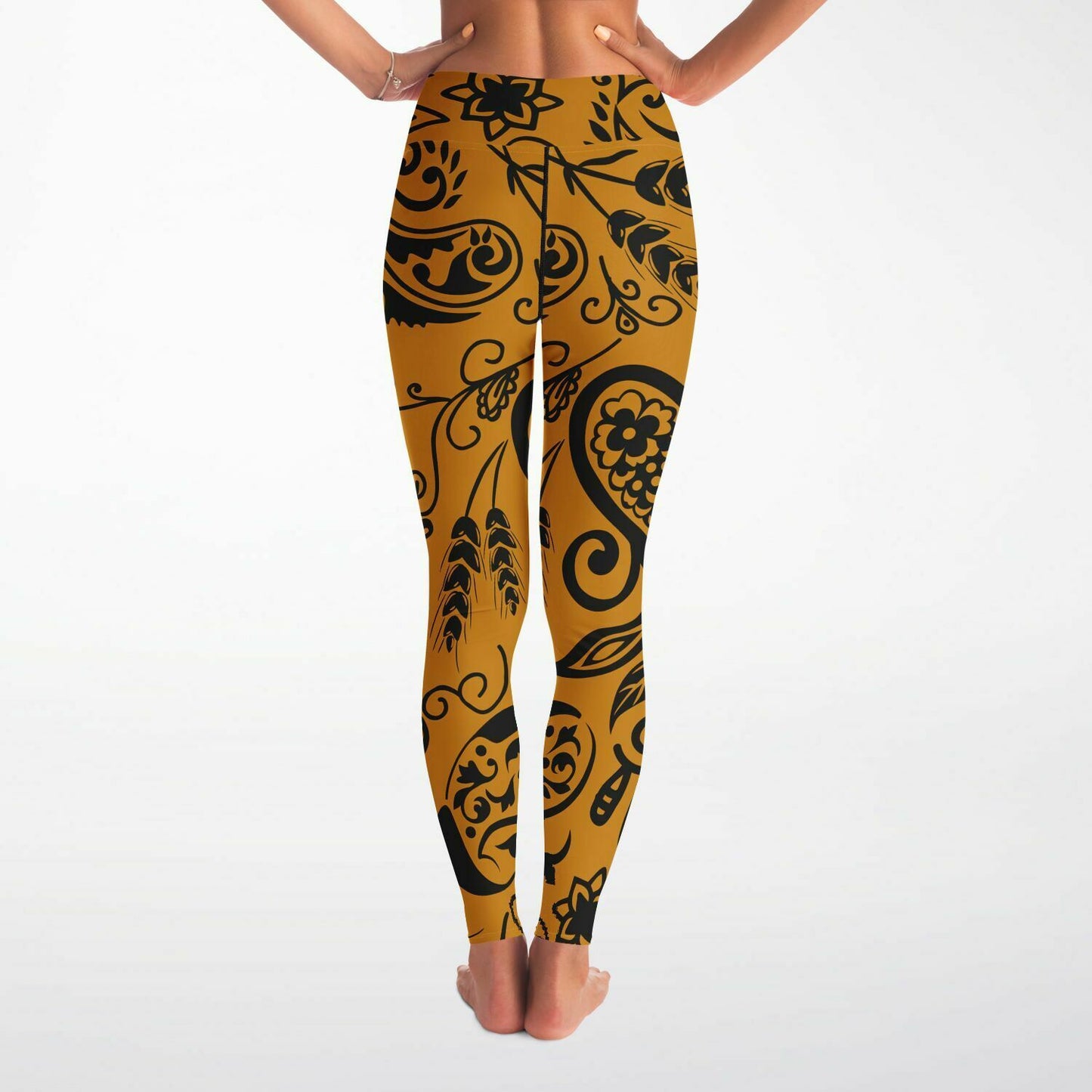 Paisley and Wheat leggings w/ spandex