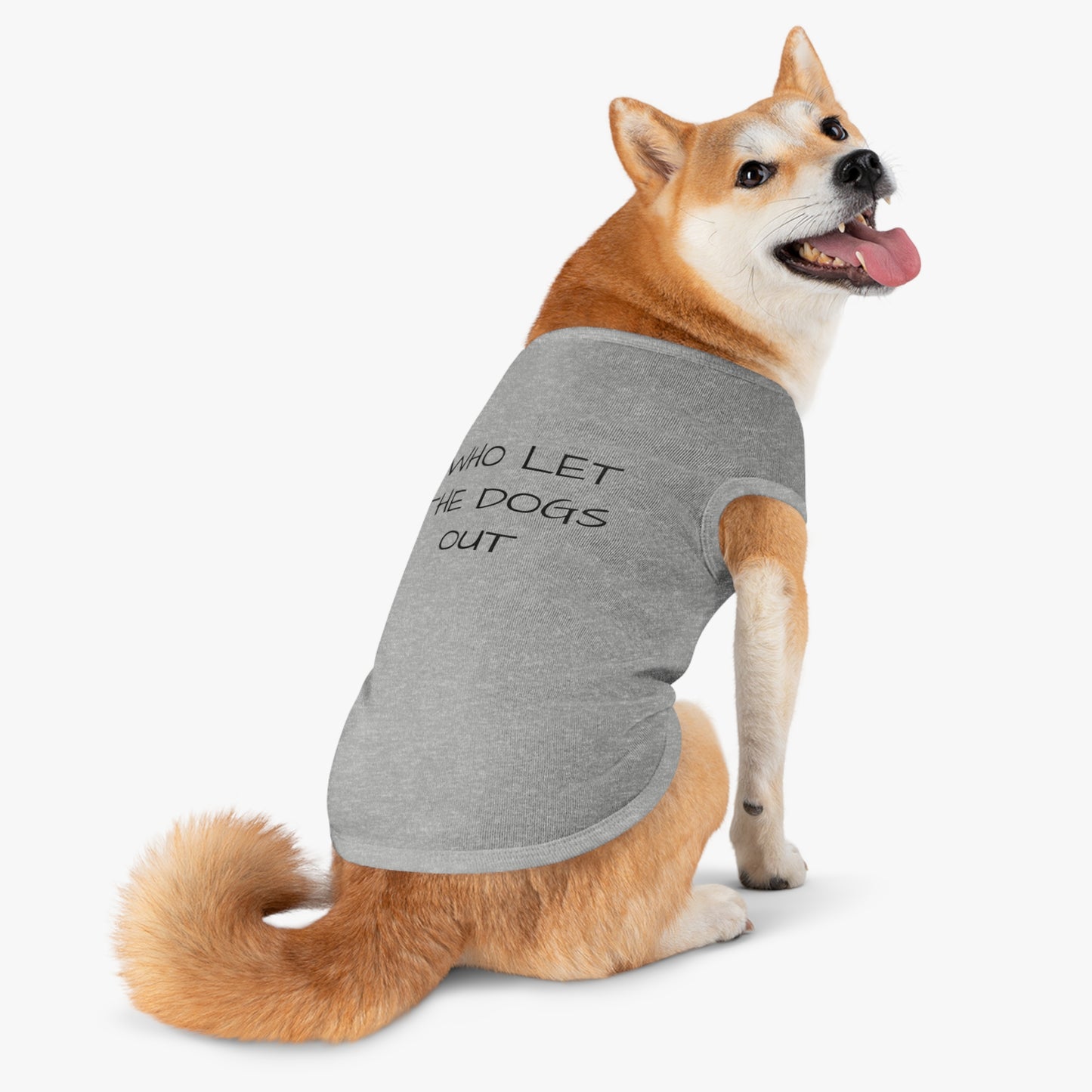 Playful Pet Tank Top - 'Who Let the Dogs Out?', Dog Apparel, Pet Costume, Summer Wear, Dog Lovers Gift, Cute Canine Fashion
