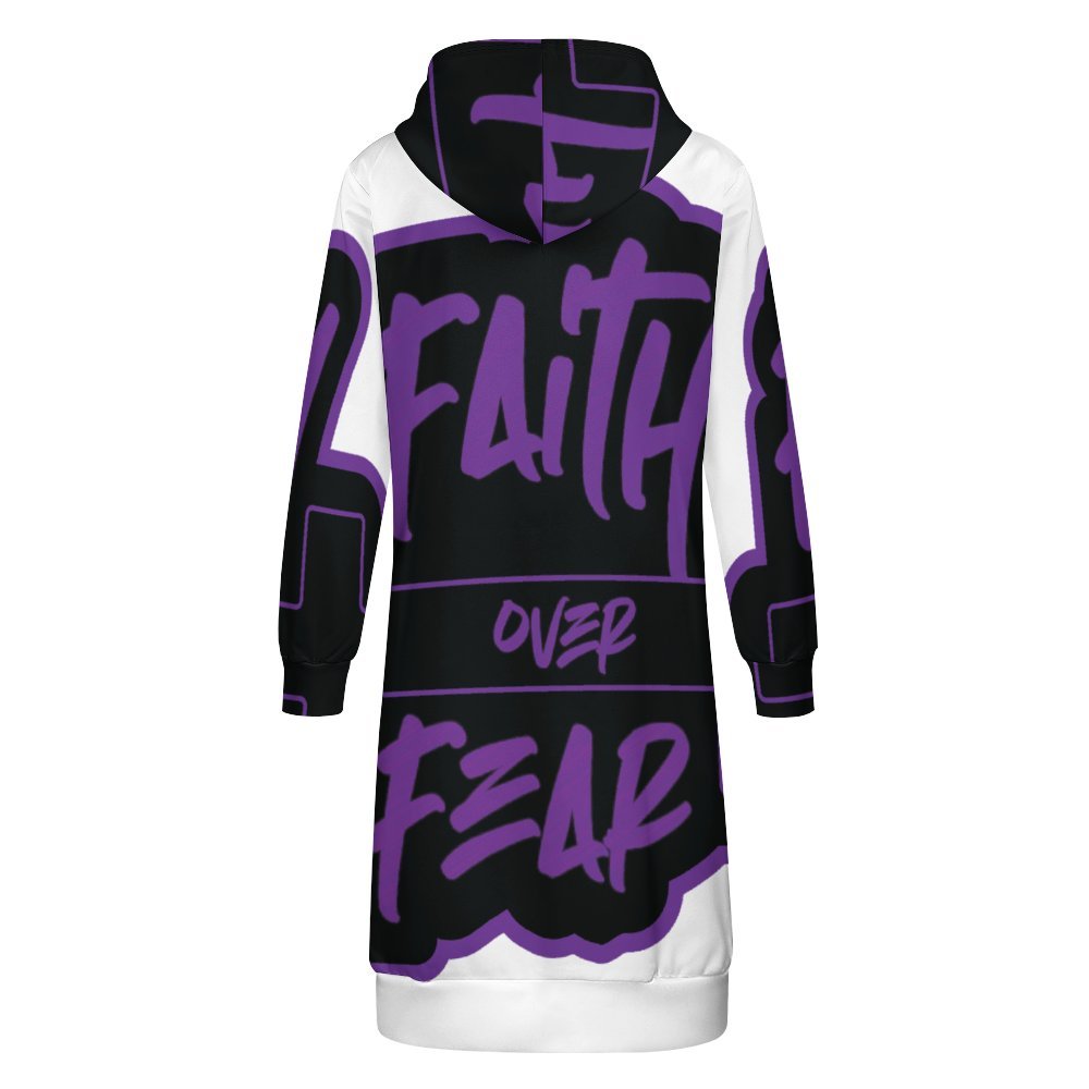 Faith Over Fear  Hooded Sweatshirt Dress Hoodie/ Jacket