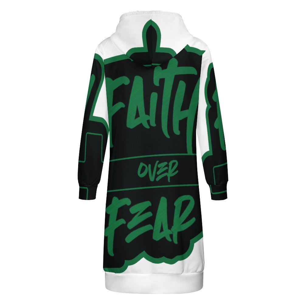 Faith Over Fear Hooded Sweatshirt Dress Hoodie/ Jacket