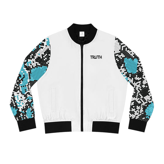 Python Snake Skin Women's Bomber Jacket