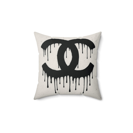 Chic Drip Art Pillow, Modern Home Decor, Luxury Accent Cushion, Stylish Throw Pillow, Gift for Her, Fashionista Gift