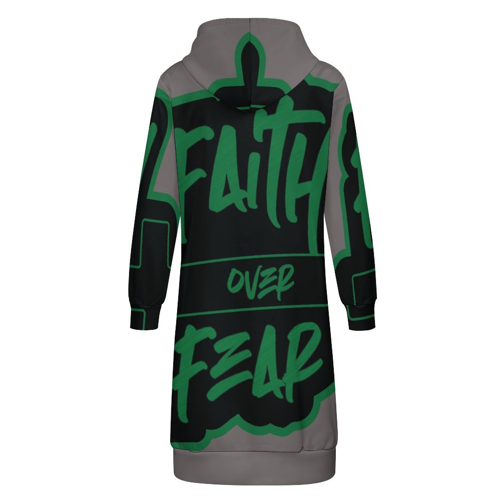 Faith Over Fear  Hooded Sweatshirt Dress Hoodie/ Jacket