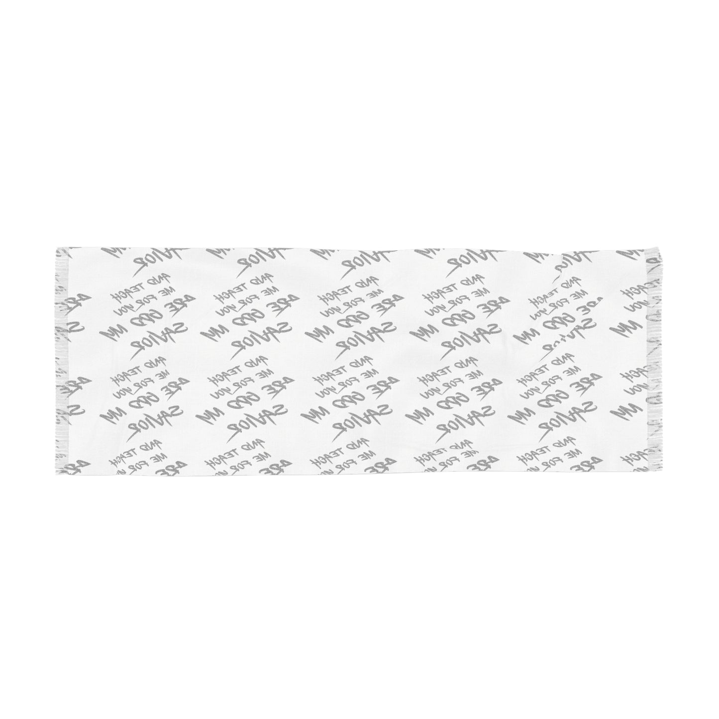 Inspirational Light Scarf with Psalms Quotes | Faith Accessory, Lightweight Wrap for Spring, Motivational Gift, Daily Affirmation