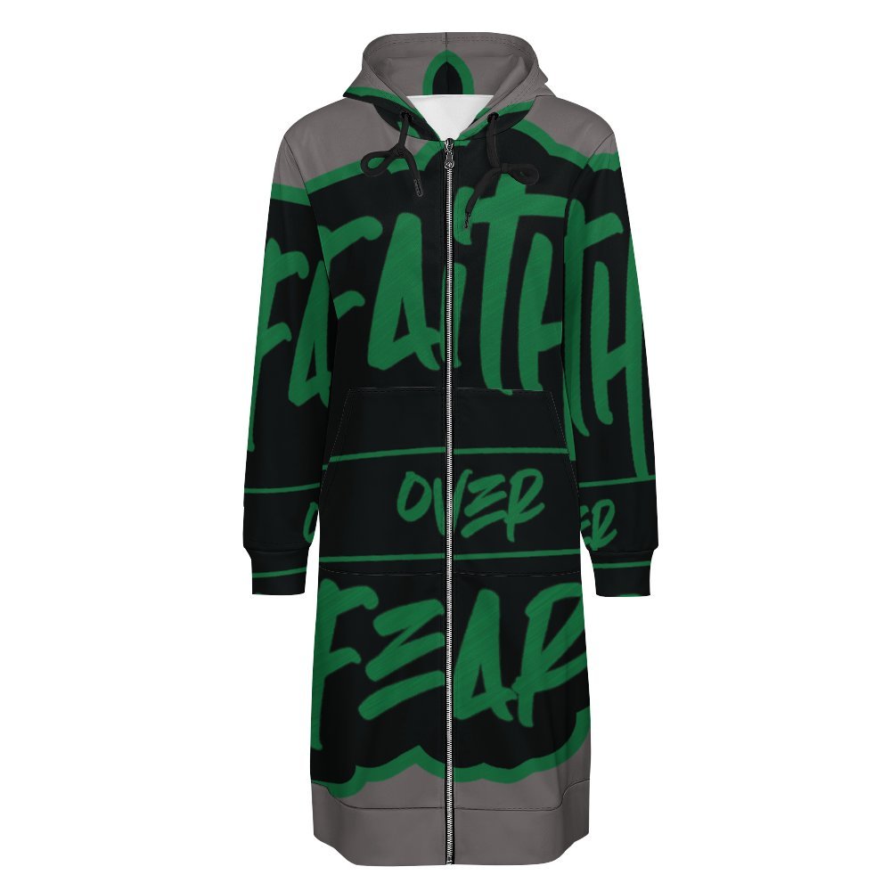 Faith Over Fear  Hooded Sweatshirt Dress Hoodie/ Jacket