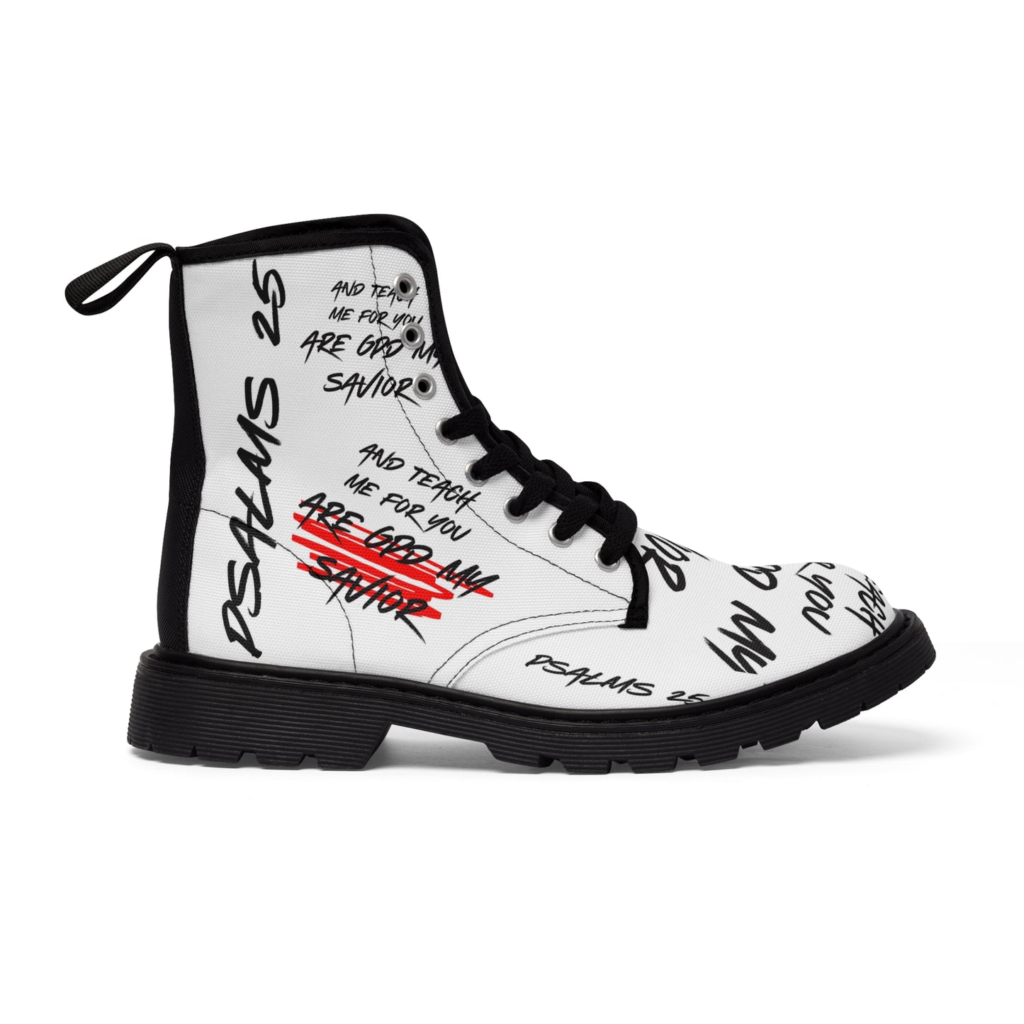 Psalms 25 Women's Canvas Boots