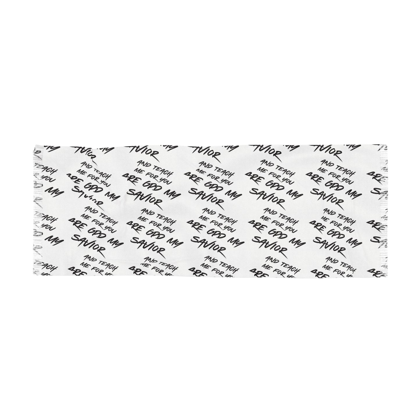 Inspirational Light Scarf with Psalms Quotes | Faith Accessory, Lightweight Wrap for Spring, Motivational Gift, Daily Affirmation