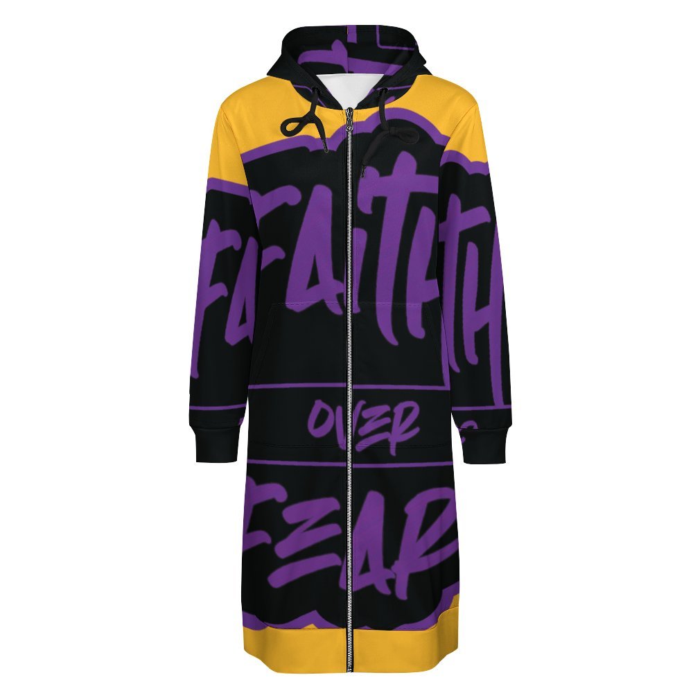 Faith Over Fear Hooded Sweatshirt Dress Hoodie/ Jacket