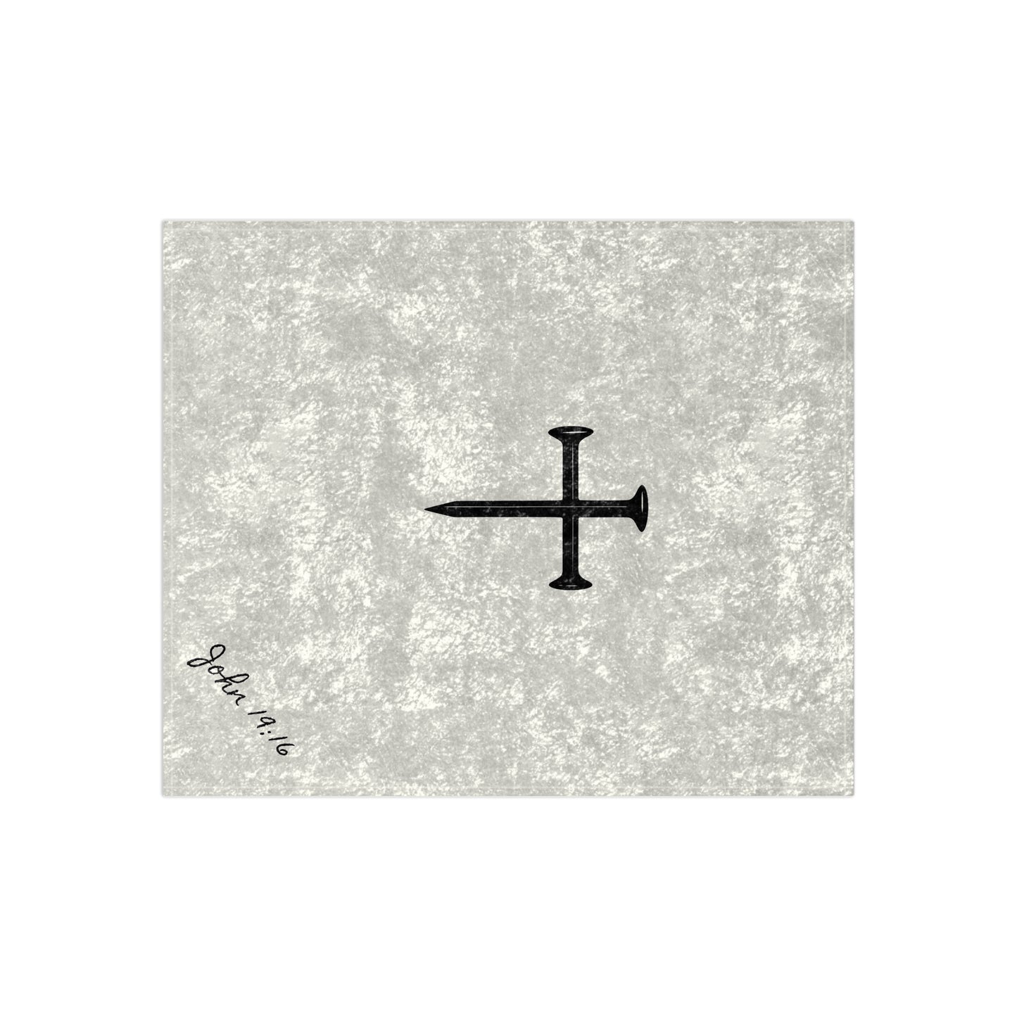 Nailed Cross ,inspired Stylish Crushed Velvet Blanket, Cozy Home Decor, Luxury Gift, Modern Living Room, Soft Throw Blanket, Chic Design for Any Occasion