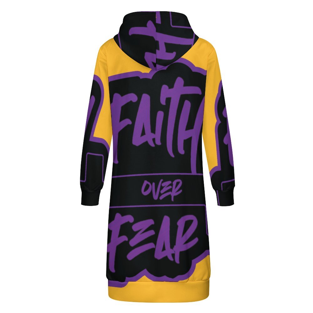 Faith Over Fear Hooded Sweatshirt Dress Hoodie/ Jacket