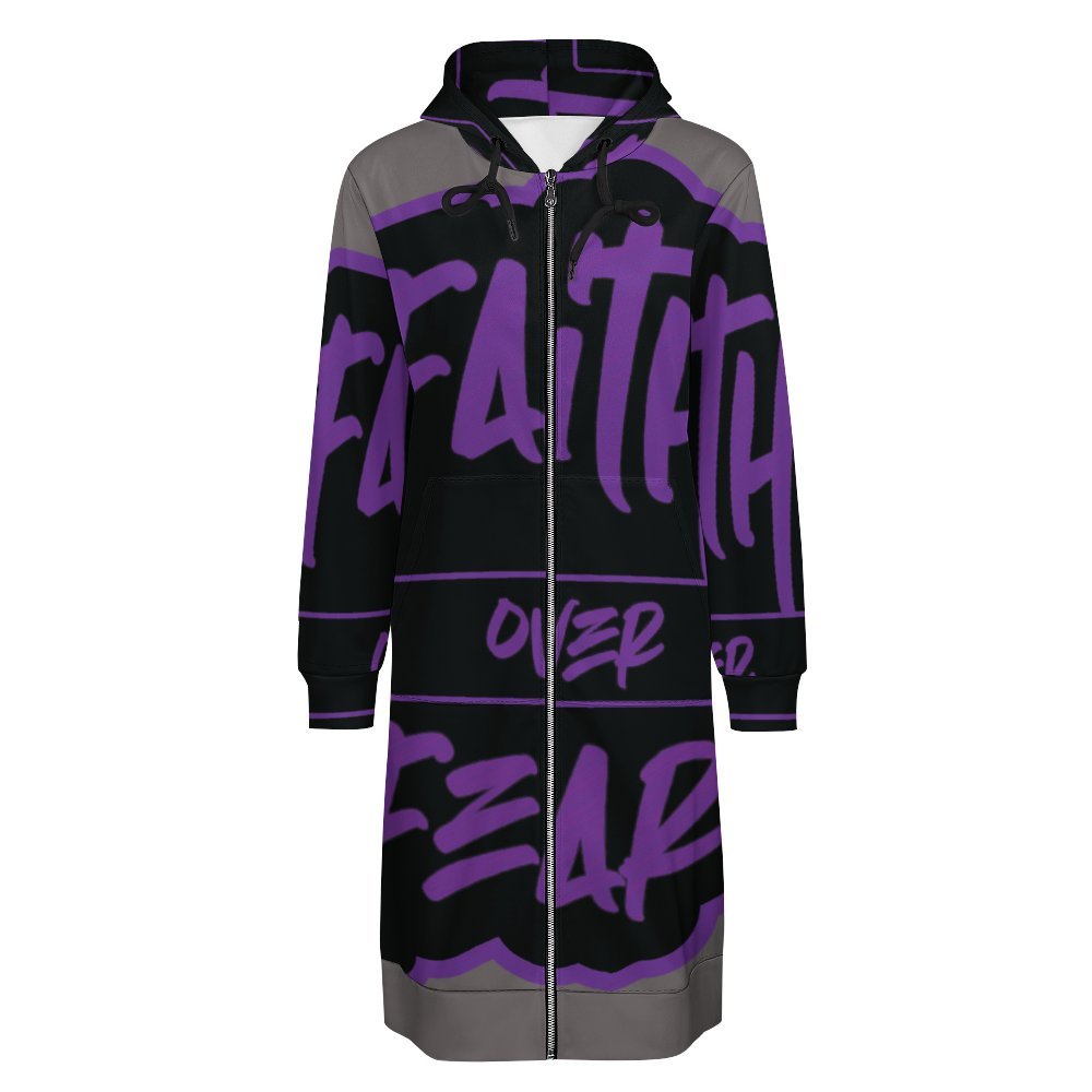 Faith Over Fear Hooded Sweatshirt Dress Hoodie / Jacket