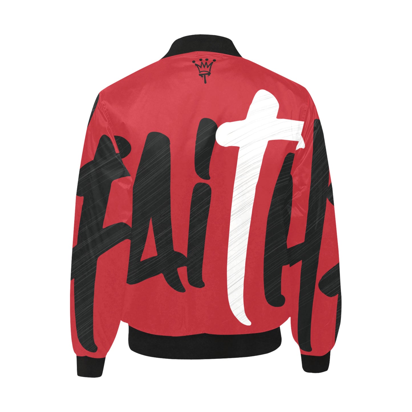 FAITH All Over Print Quilted Bomber Jacket for Men (Model H33)
