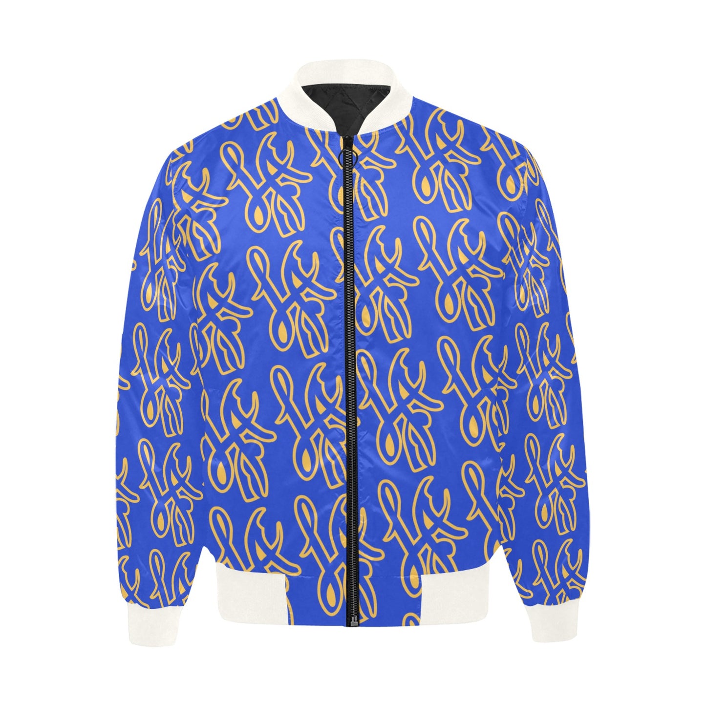 LA RAMS All Over Print Quilted Bomber Jacket for Men (Model H33)