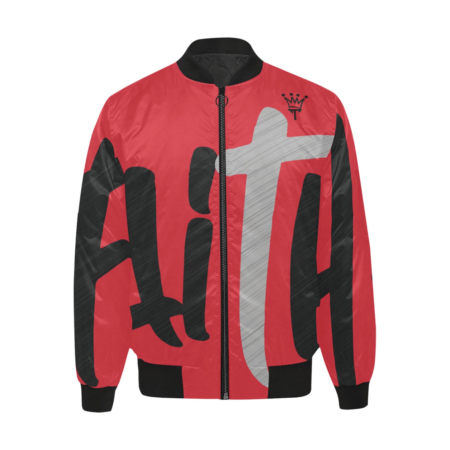 FAITH6 All Over Print Quilted Bomber Jacket for Men (Model H33)