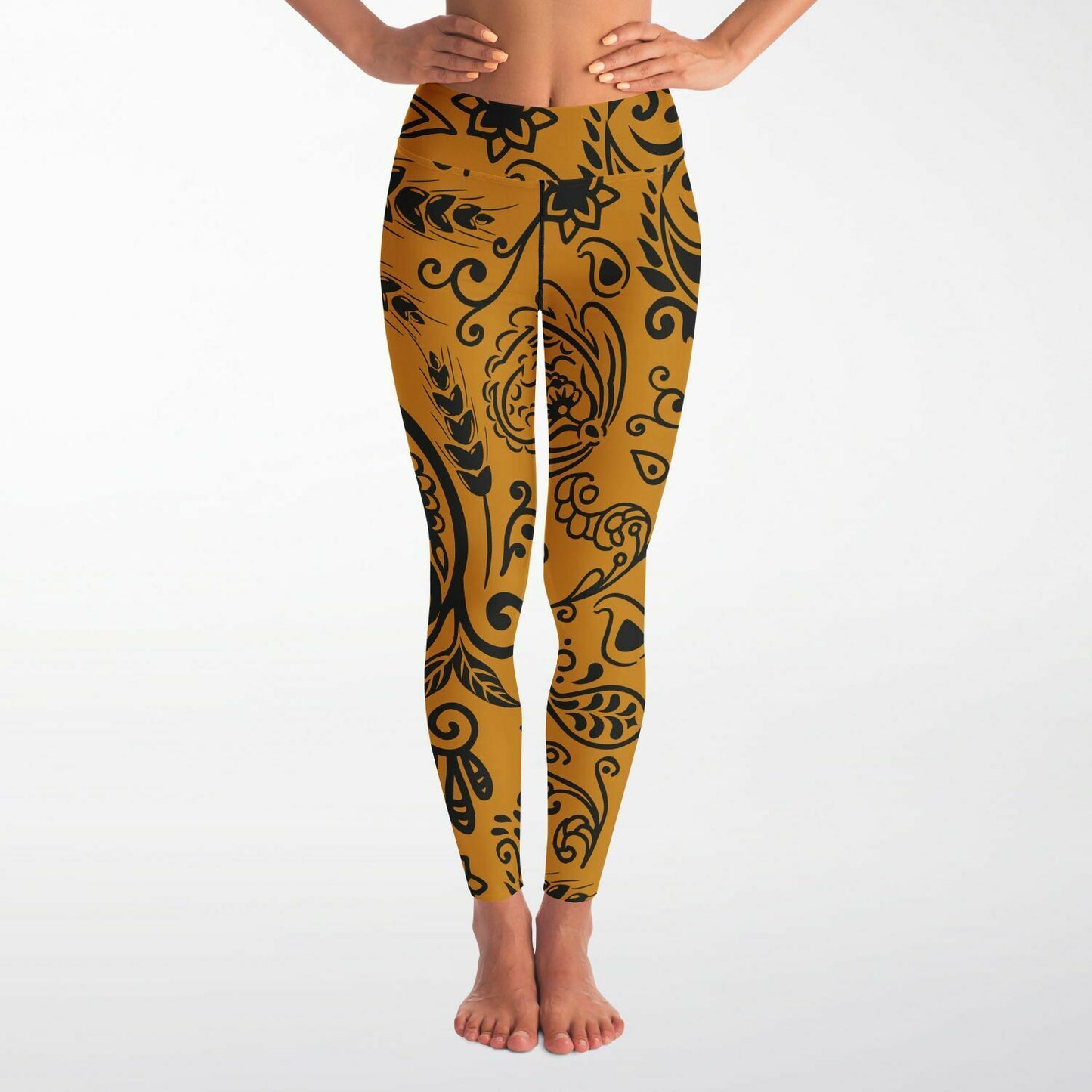 Paisley and Wheat leggings w/ spandex