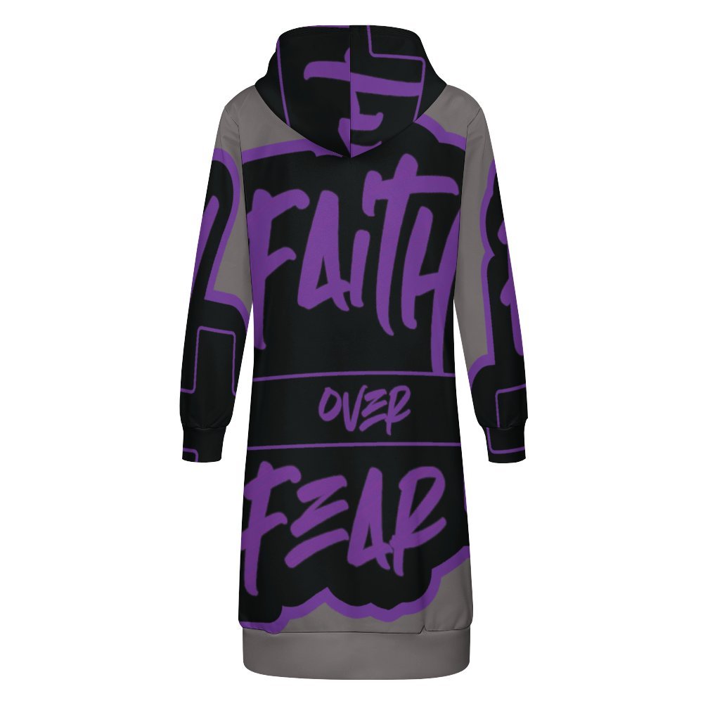 Faith Over Fear Hooded Sweatshirt Dress Hoodie / Jacket