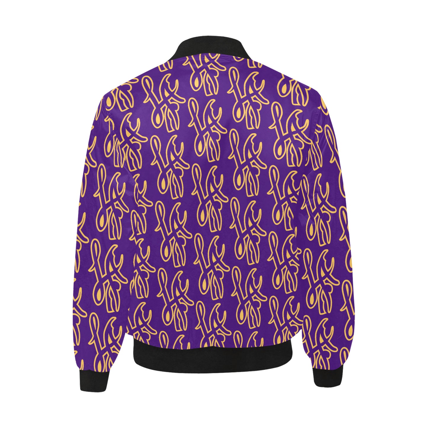 LA All Over Print Quilted Bomber Jacket for Men