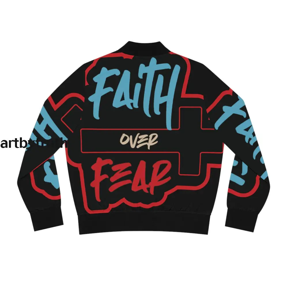 Faith Over Fear Bomber Jacket (Aop) All Over Prints