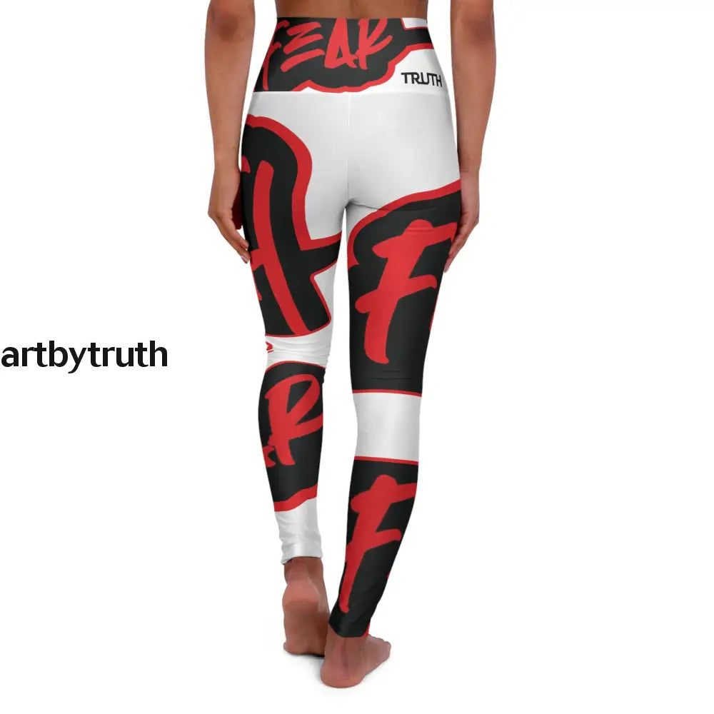 Faith Over Fear High Waisted Yoga Leggings All Over Prints