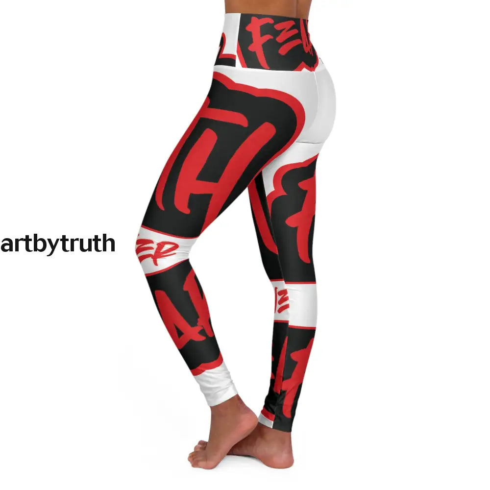 Faith Over Fear High Waisted Yoga Leggings All Over Prints