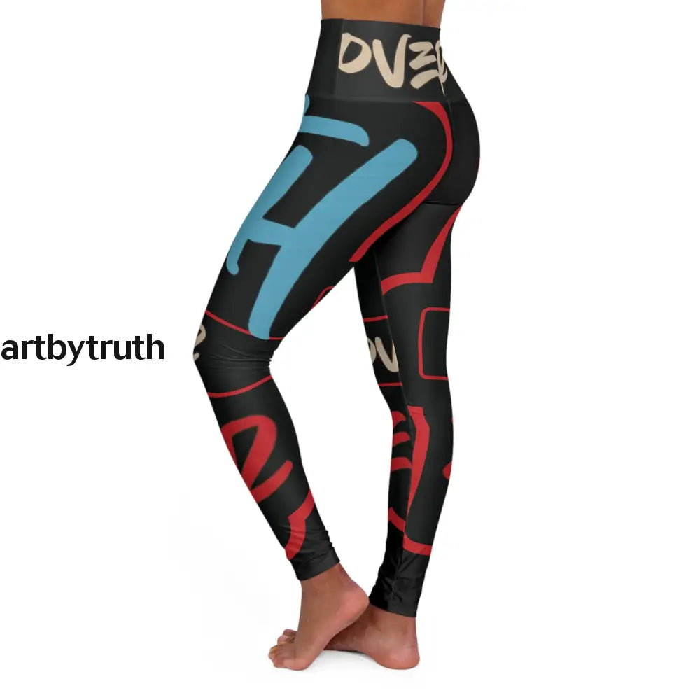 Faith Over Fear High Waisted Yoga Leggings All Over Prints