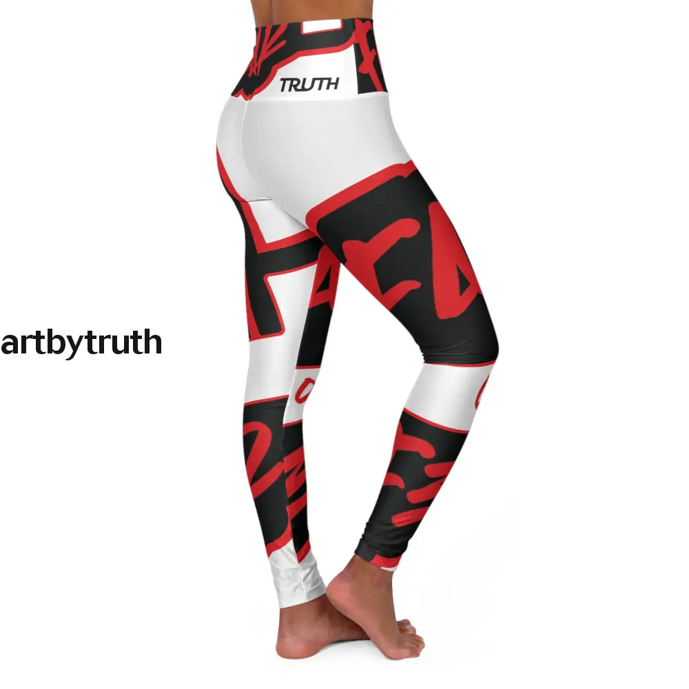 Faith Over Fear High Waisted Yoga Leggings All Over Prints