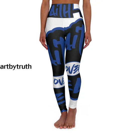 Faith Over Fear High Waisted Yoga Leggings Xs All Over Prints