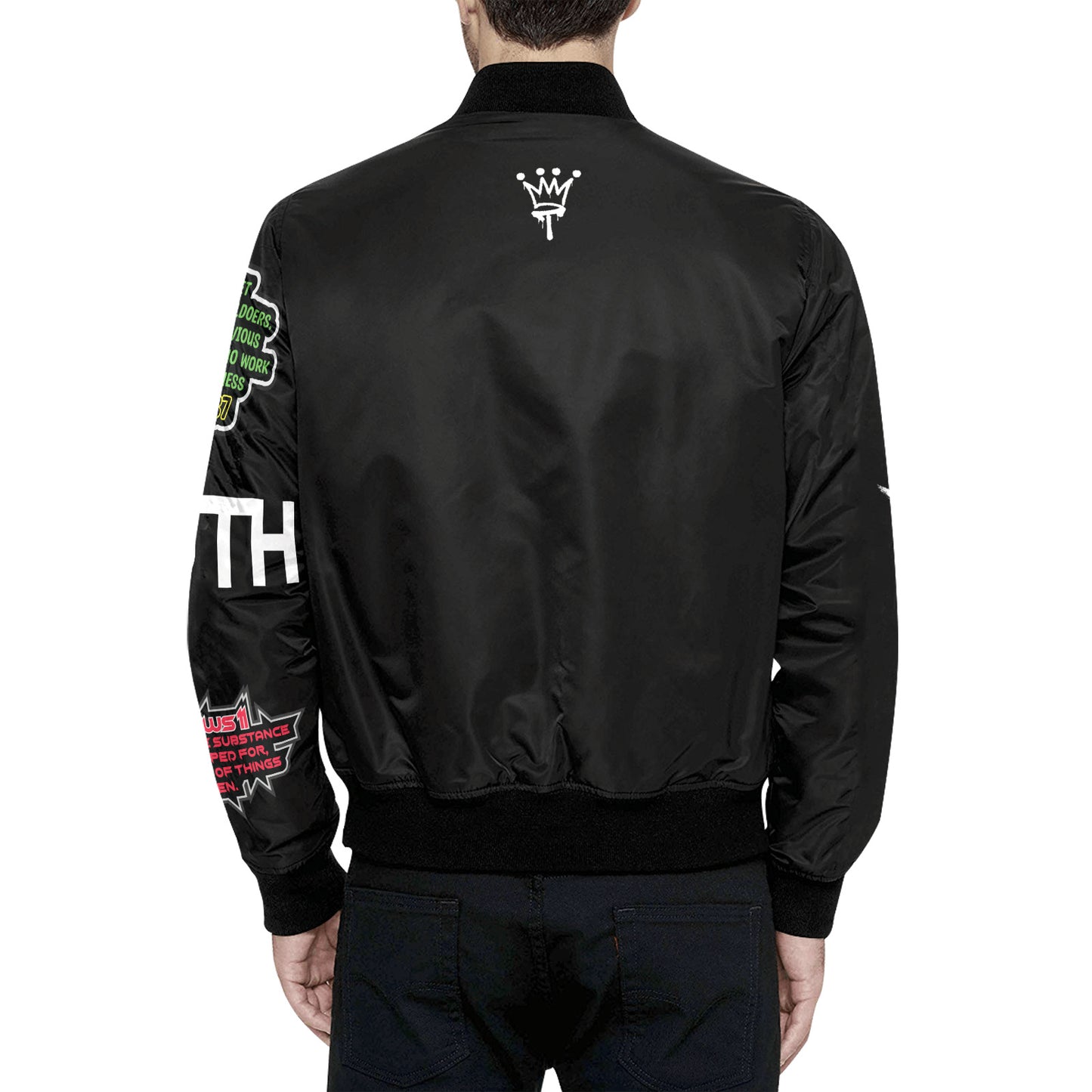 Fraternity of Faith Puff Bomber Jacket