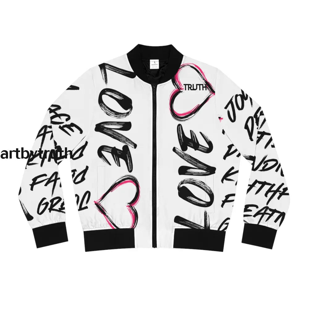 Fruit Of The Spirit Bomber Jacket Seam Thread Color Automatically Matched To Design / S All Over