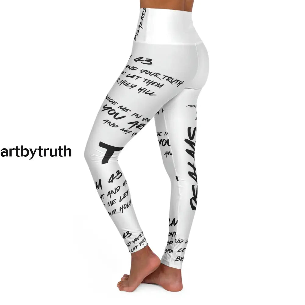 Psalms 43 High Waisted Yoga Leggings All Over Prints